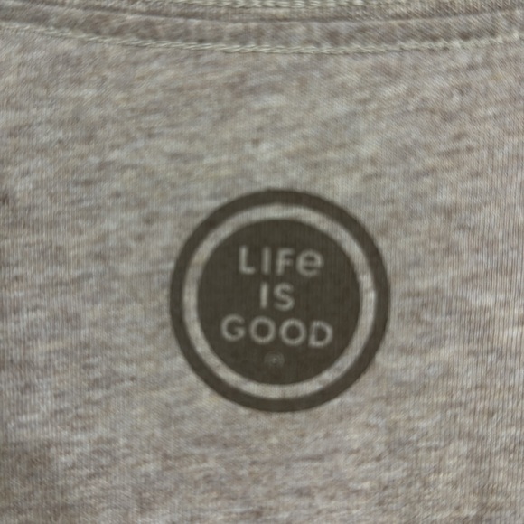 NWOT Life is Good Women's Tan V-Neck Long Sleeve Top. Size L - Picture 4 of 7